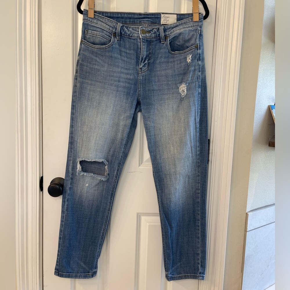 Cosmic Blue Love Distressed Blue Jeans Size 29 | stitchfix